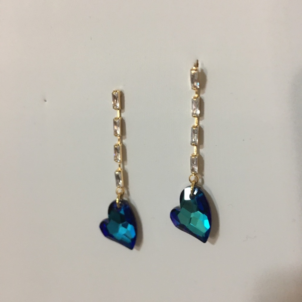 Crystal heart earrings